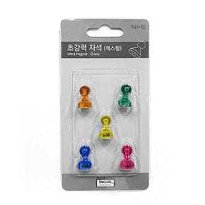 초강력자석 세트 체스형 사무 게시판 공지 소 5p 1set X ( 2매입 )