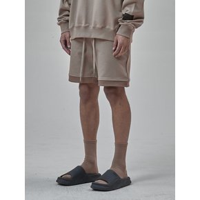 Rib Stitch Shorts_Beige