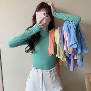 6컬러 미친텐션 쫀쫀보들 터틀넥 목폴라 긴팔티_P311592680