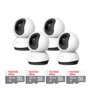 Tapo TC72+32GB SD카드 4팩 실내 자취방 CCTV 홈캠 4세트