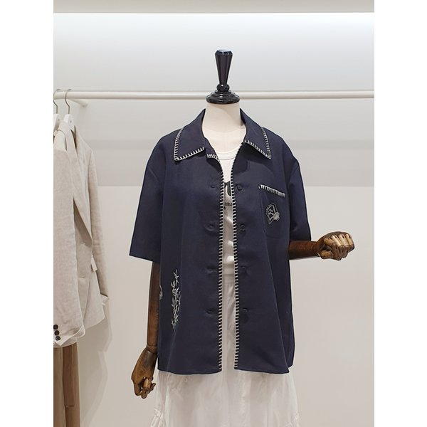 [파주점] 쥬크 주크 스티치 자수 자켓형 블라우스 V262MSC943