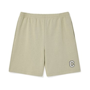 커버낫 레귤러 C 로고 스웻 쇼츠 라이트 카키 CO2502SO31LK