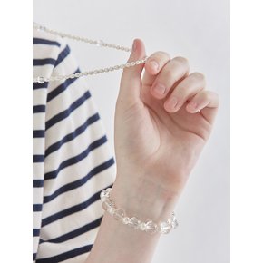 Pure White Quartz Pearl Bracelet