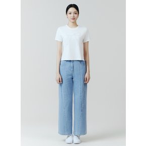 [24S/S] 리본 포인트 크롭 티셔츠 ITO8WTS700 WH