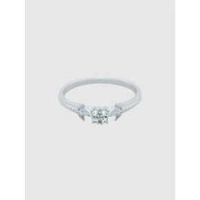 Square leaf miss ring(cubic)