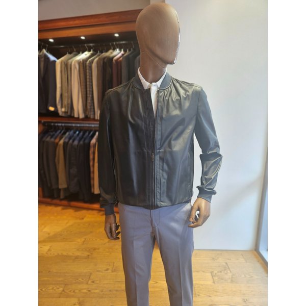 [여주점] 다크네이비 솔리드 램스킨 보머자켓(L-67cm. Mod.L5D0)