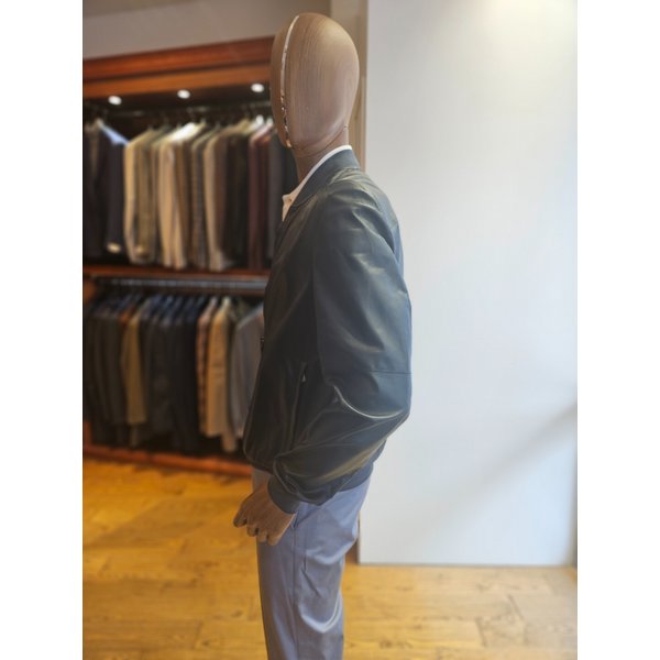 [여주점] 다크네이비 솔리드 램스킨 보머자켓(L-67cm. Mod.L5D0)