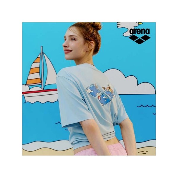 ARENA x 전황일 유니 숏슬리브 래쉬가드 A6BC1RR91LBL