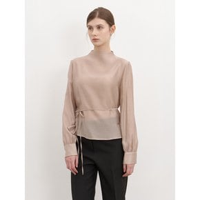 Simple Organza Blouse / Brown(4color)