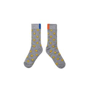 WOMENS ALL OVER SMILES SOCK - GREY