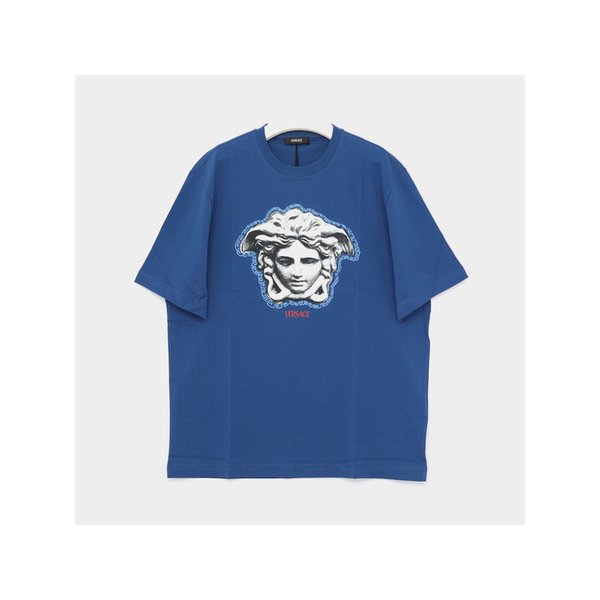 26SS 그레카 메두사 프린트 반팔 남성 티셔츠 1013302 1A16753 1UO40