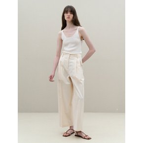 cotton stitch pintuck pants (cream)