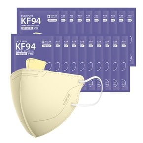 에버퓨어 새부리형 마스크(KF94)(베이지/특대형) 100입