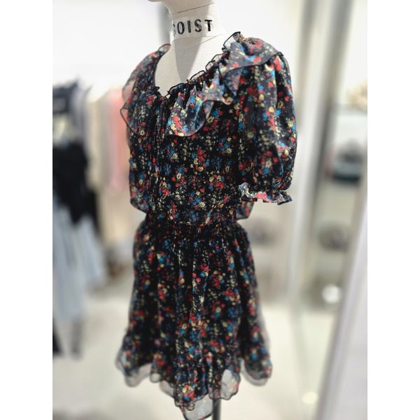 [여주점] 허리밴딩 쉬폰 미니 원피스 ES2JO401