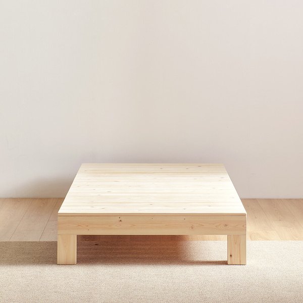 동서가구 라떼 편백나무 통원목 무헤드 S 침대 프레임 DF911245