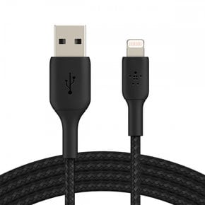 벨킨 USB-A-아이폰 13 12 SE 11 XR MFi 1 부스트 CAA002BT1MBK 라이트닝 케이블