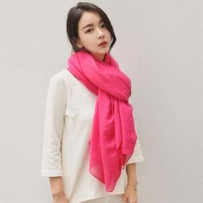 잔솔 가을 무지 롱스카프 간절기 단색 50대여성 여자