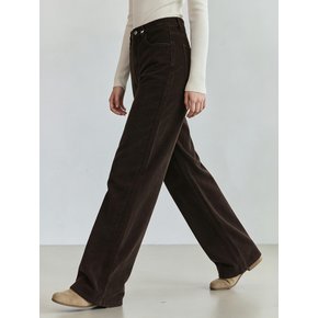 [맞춤기장] CORDUROY WIDE PANTS_NFDP6593 (BROWN)