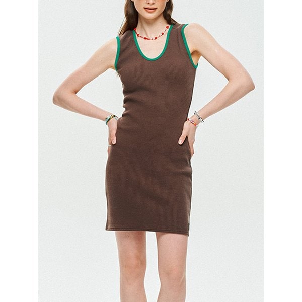 와플 원피스 Waffle One-piece_Choco