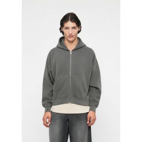 Abercrombie  Fitch 애버크롬비 앤 피치 크롭드 - 지퍼 업 스웨트셔츠 회색 7651764