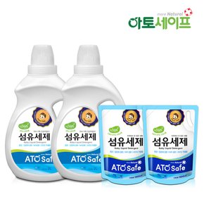 아기세제SET (세제 2L 2개+ 섬유유연제 1.3L 2개)/아토세이프세제/중성세제/세탁세제/유아세제