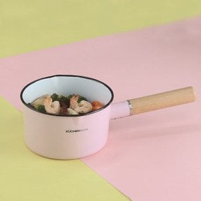 [무료배송]인덕션 법랑 밀크팬 14cm 핑크