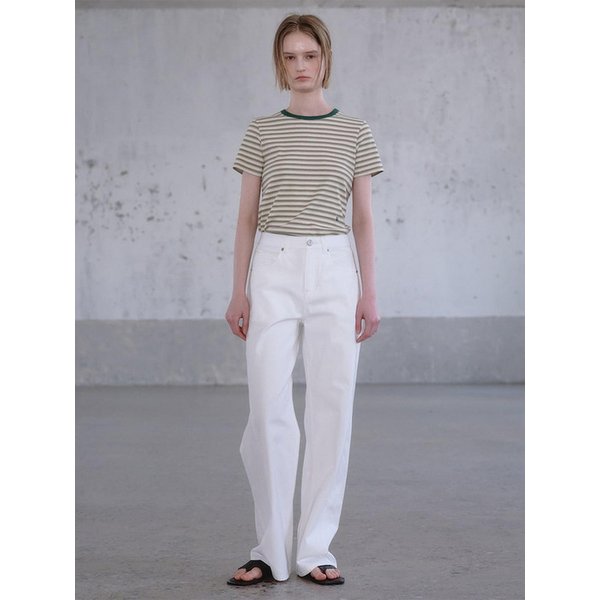 Summer SemiWide Denim Pants  White (KE6321M511)