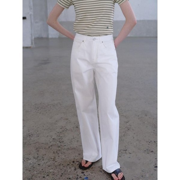 Summer SemiWide Denim Pants  White (KE6321M511)