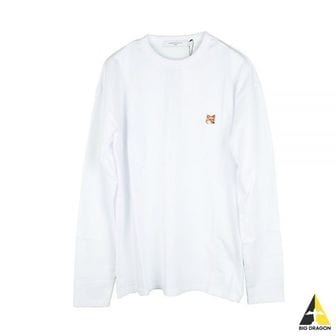 메종키츠네 메종키츠네 LONG SLEEVE TEE-SHIRT FOX HEAD PATCH (FU00163KJ0010-WH) (폭스 헤