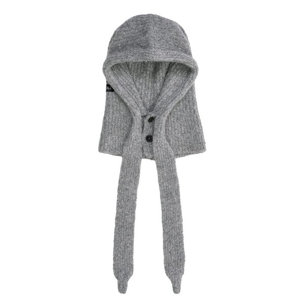 SOFT KNIT HOOD BALACLAVA_LIGHT BEIGE