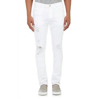 제이브랜드 Men Tyler Solace Distressed Slim Fit Jeans In White