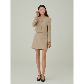 하나보 NO.21 SKIRT - BEIGE BROWN