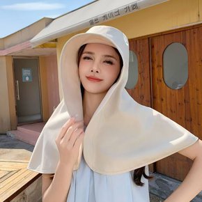 초대형 여성 여름모자 자외선차단 썬캡 챙넓은 벙거지모자 ODM-SUNCAP46