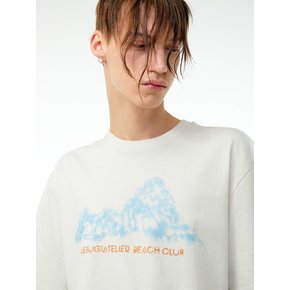 Mountain printed oversized t-shirt (Grey)