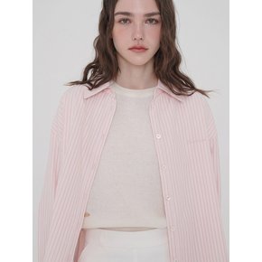 백 카라 셔츠 - 핑크