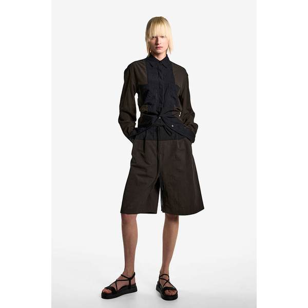 여 컬러 블록 버뮤다 팬츠 J916203506071