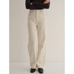 straight-fit corduroy pants (cream)