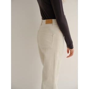 straight-fit corduroy pants (cream)