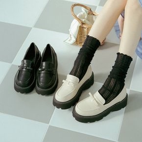 ljh024-7 Platform ribbon loafer _ 2colors