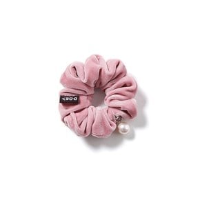 Velvet Pearl Scrunchie - Dusty Rose