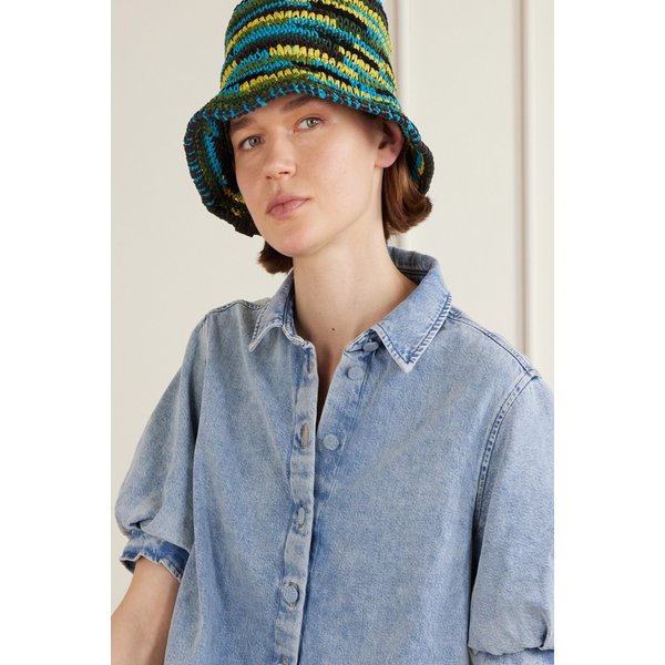 스타우드 마이어스 라피아 버킷햇 터쿼이즈 46376663163027504