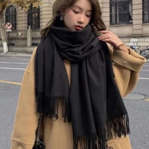 [옷자락] 여성 일상용 따뜻하고 부드러운 레이어드 스카프