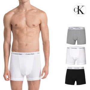 Calvin Klein Underwear 캘빈클라인 CK 언더웨어 남성 트렁크 남자속옷 사각 팬티 3팩 세트 U2662G-998