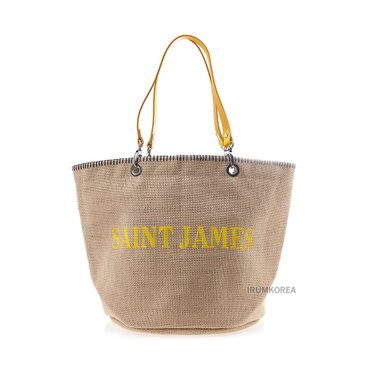 세인트제임스 [세인트 제임스] SS25 공용 쥬트 숄더백 SAC PLAGE JUTE ECRU/MARINE/CIRE