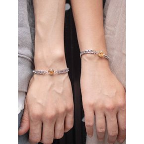 [유기견 후원/기부] Birth Crystal in the Snowball Couple Bracelet