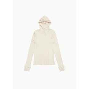 베이스레인지 24CO BASERANGE HANIFA HOODIE (RECYCLED COTTON RIB) IN UNDYED