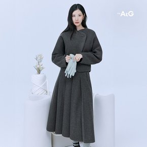 [The AtG] 더엣지 24FW 울혼방 플리츠 스커트