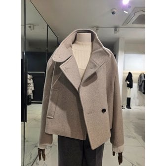 모조에스핀 [여주점] 모 소재 하이넥 크랍기장 자켓_J244MSF014