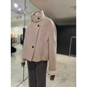 [여주점] 모 소재 하이넥 크랍기장 자켓_J244MSF014