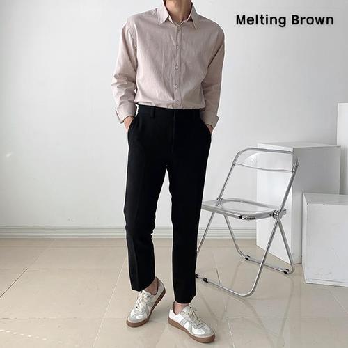 [멜팅브라운] 남자 베이직 데일리 린넨 셔츠 4color(1)